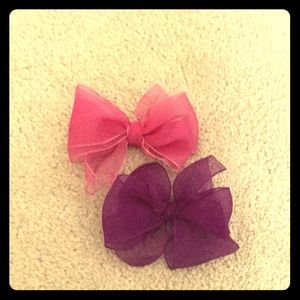 Pink and purple bows